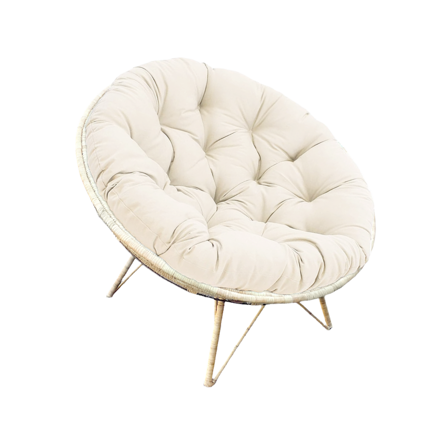 Papasan chair Malawi furniture cane couch relax comfort - with button cushion