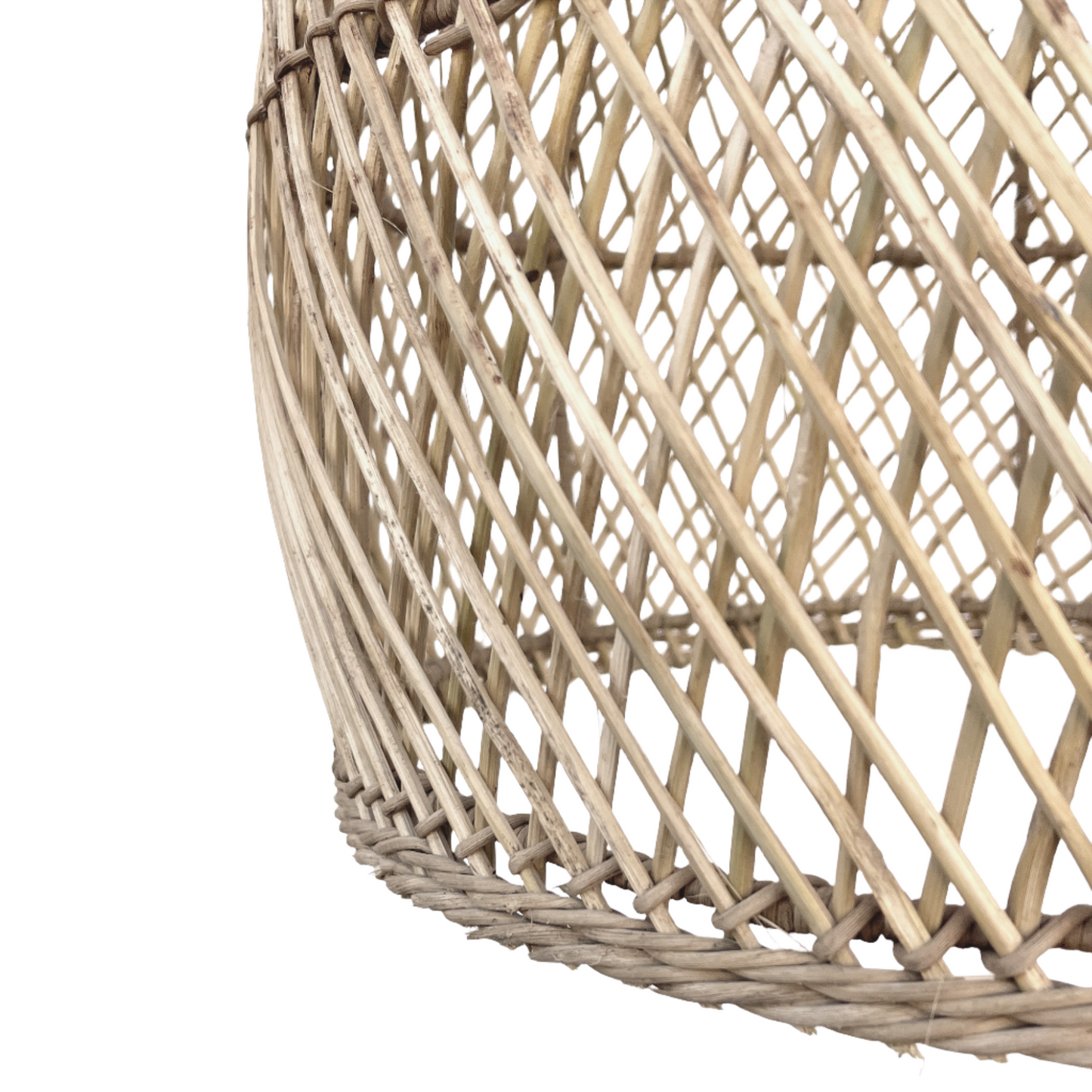 Malawi Beehive designer pendant lampshade has an x-weave design,