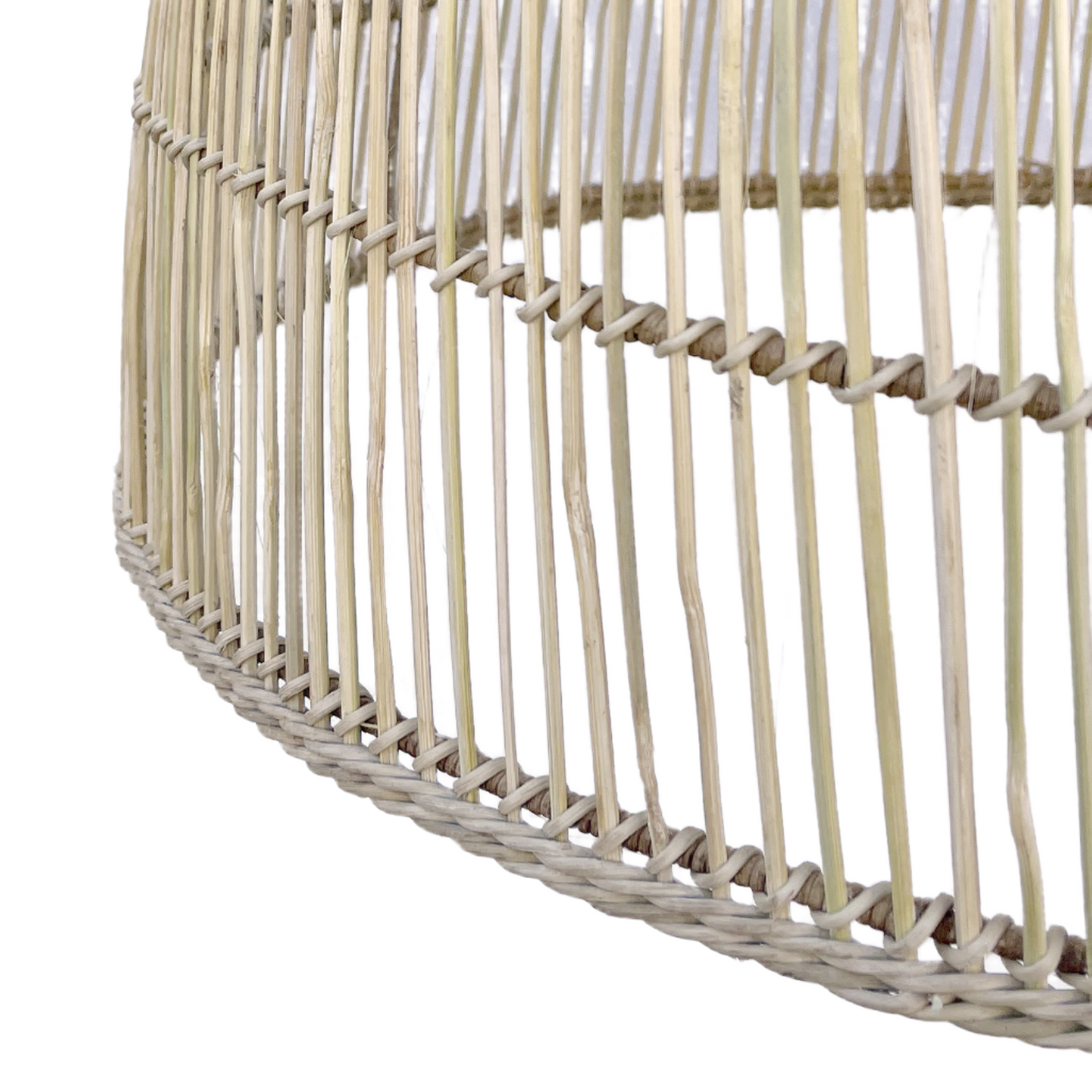 Dome Pendant Lampshade cane hand woven weave