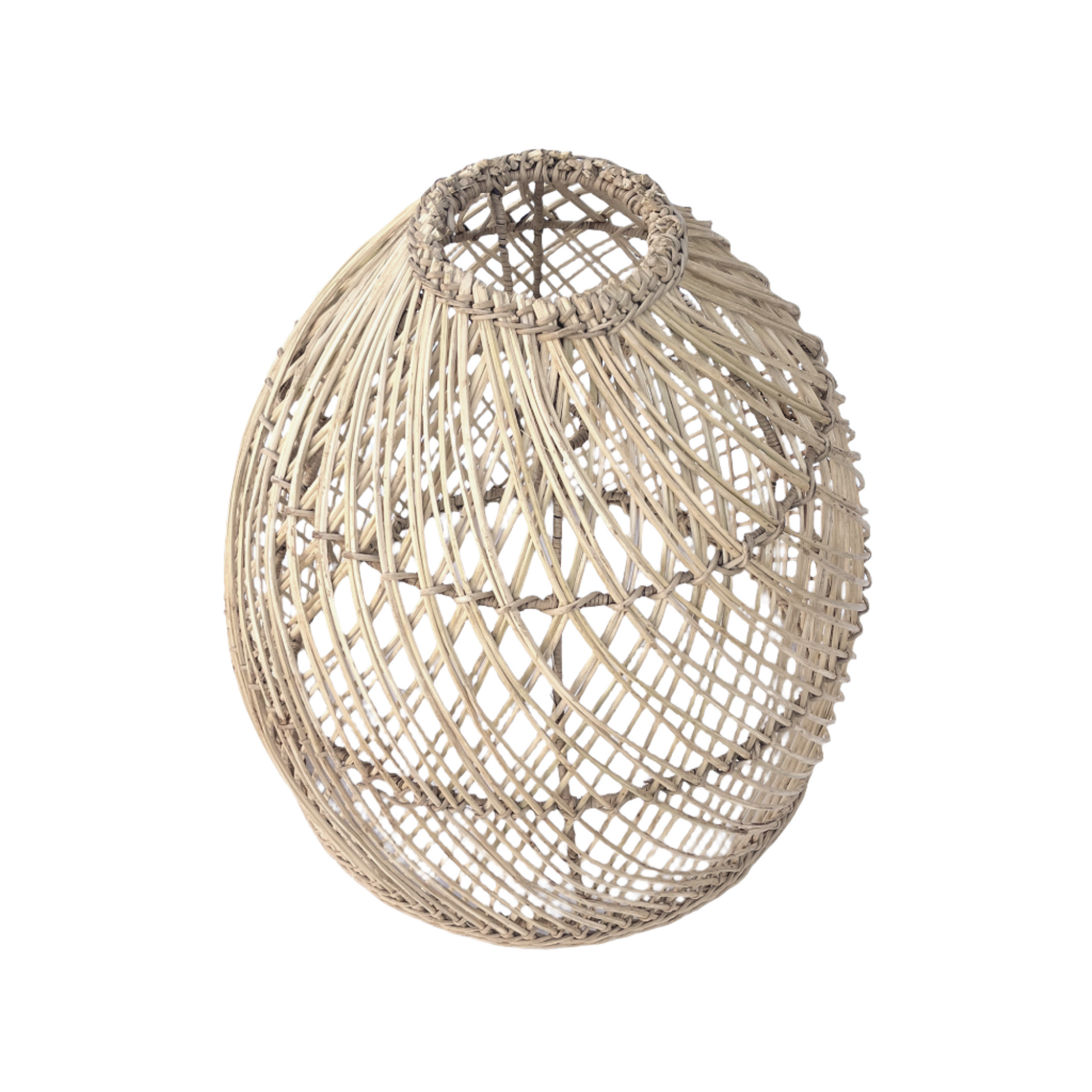 Malawi Beehive designer pendant lampshade has an x-weave design,