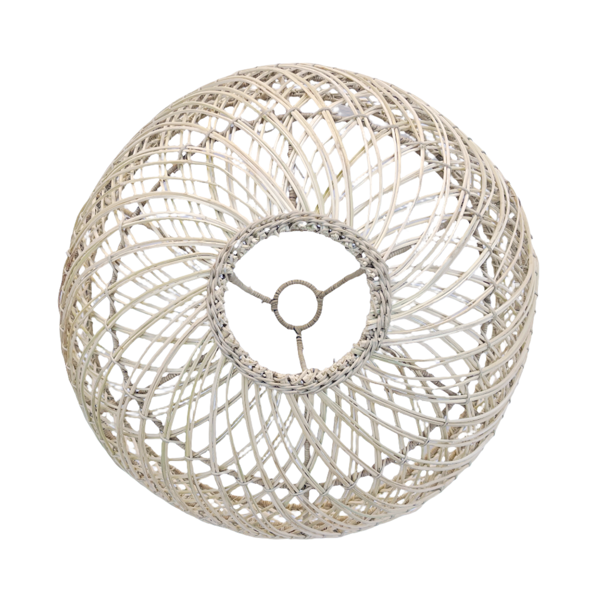 Dome Pendant Lampshade (X-Weave) Malawi Cane