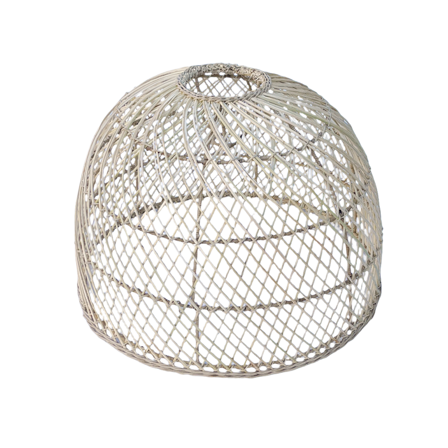 Dome Pendant Lampshade (X-Weave) Malawi Cane