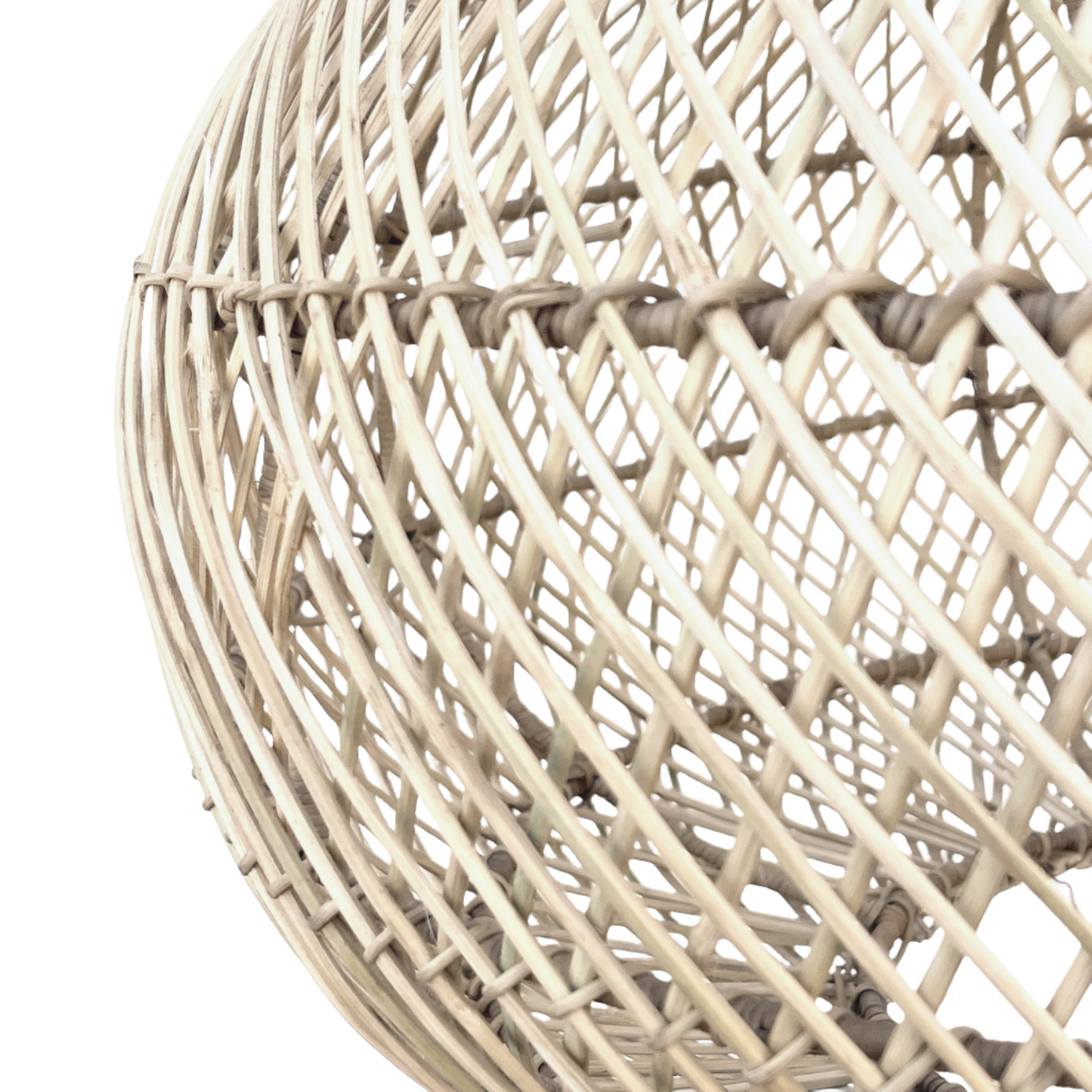 Pumpkin rattan cane pendant lampshade