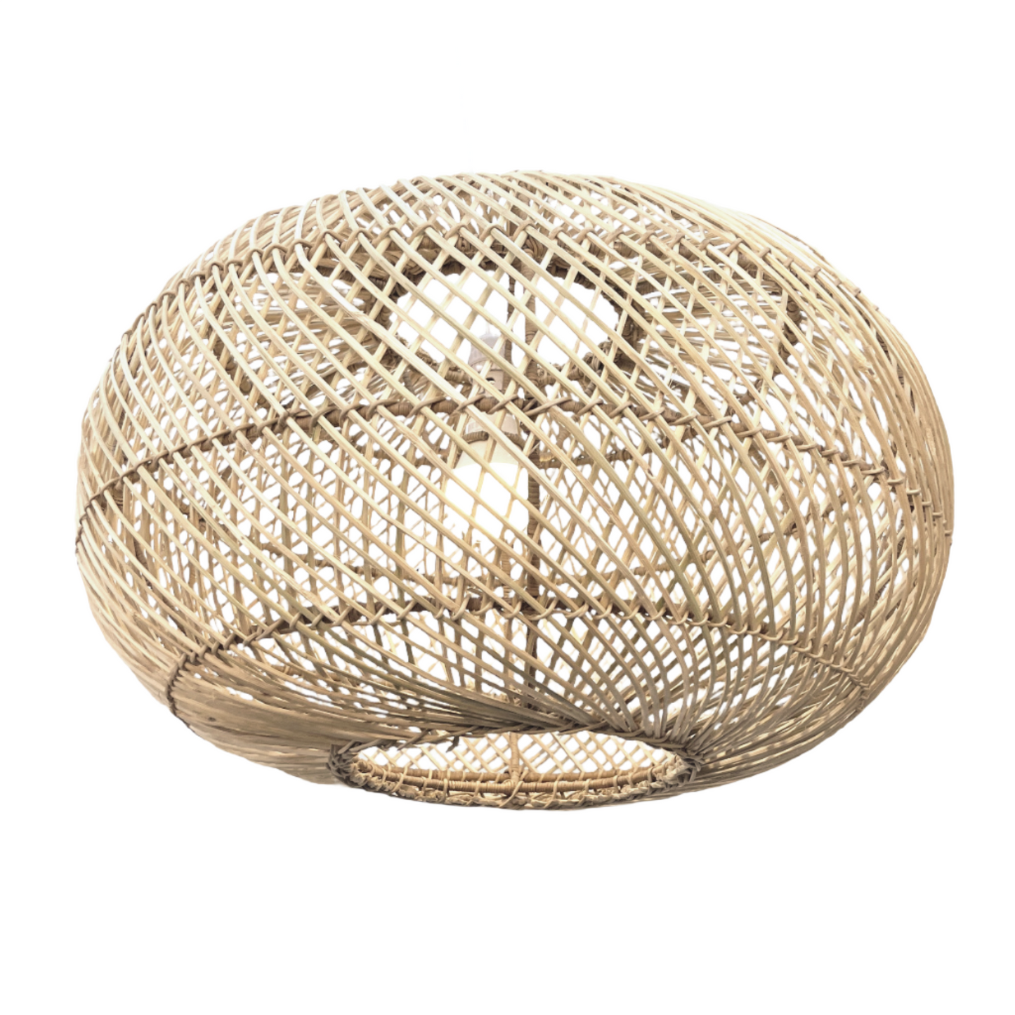 Pumpkin rattan cane pendant lampshade