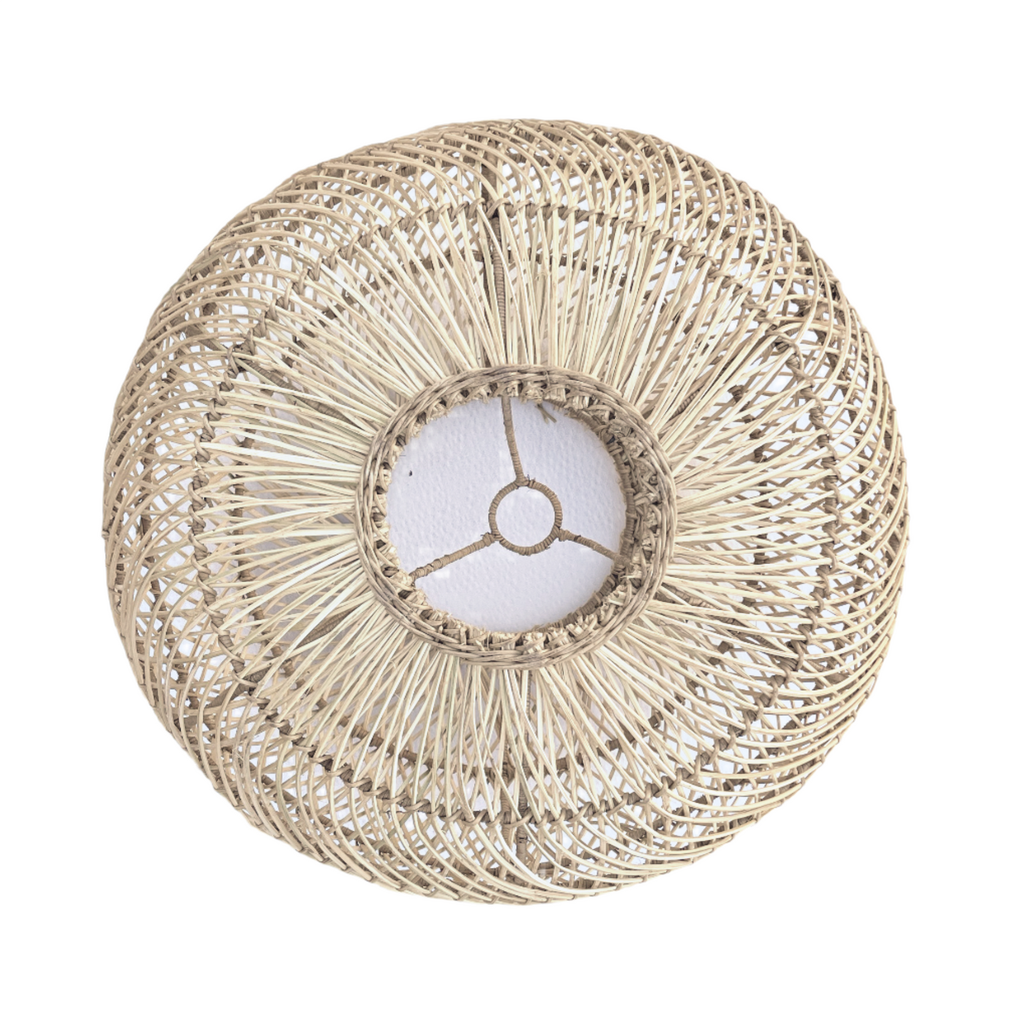 Pumpkin rattan cane pendant lampshade