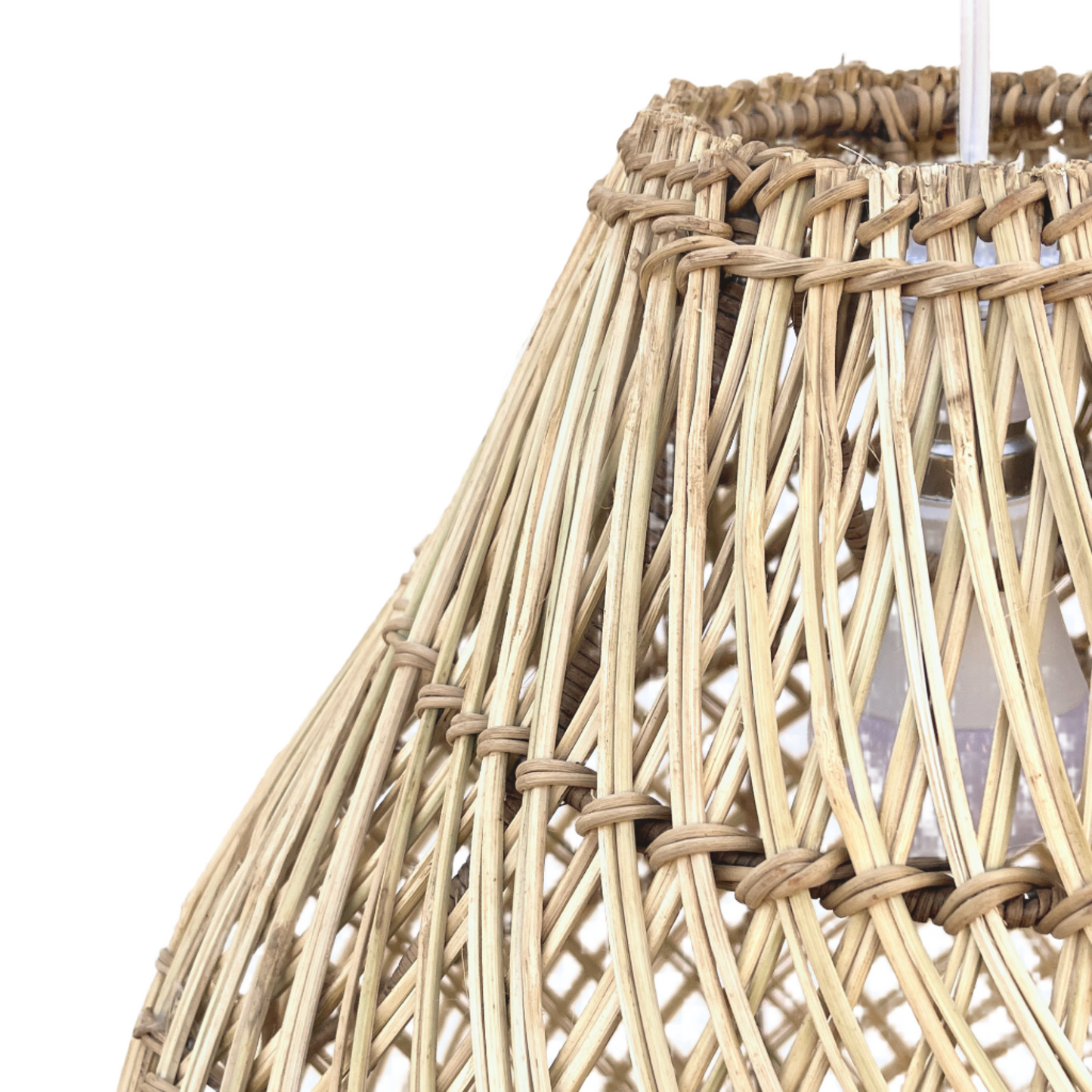 Bell Pendant Lampshade made from Malawi rattan cane - Small