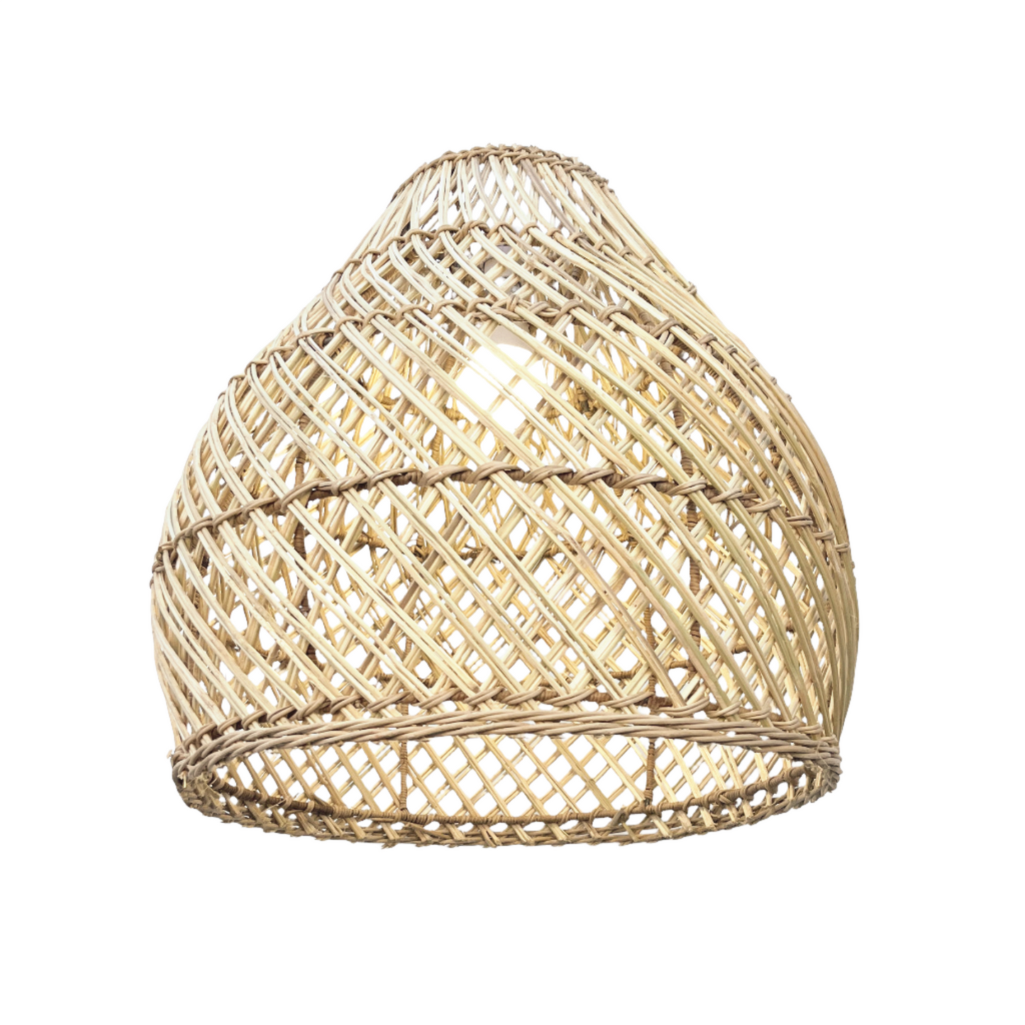 Bell Pendant Lampshade made from Malawi rattan cane - Small