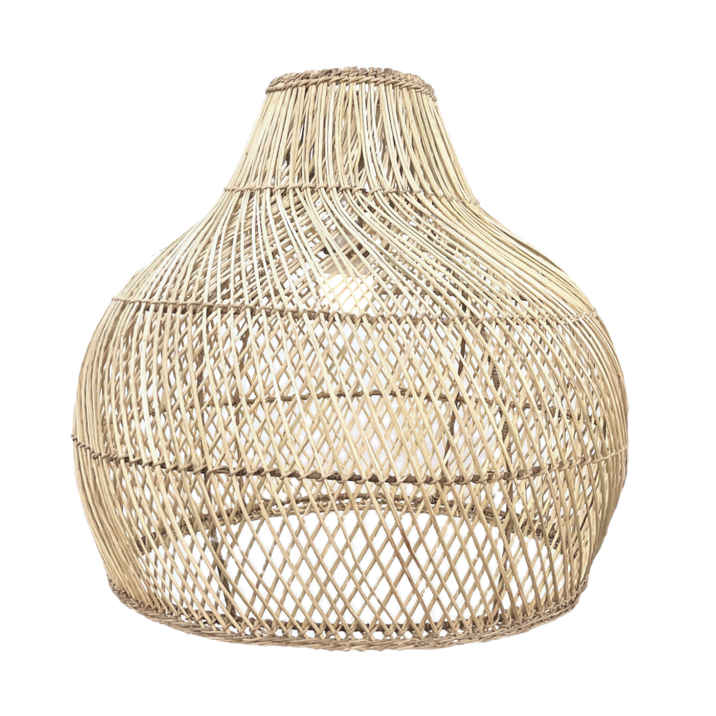 Bell Pendant Lampshade made from Malawi rattan cane - Large