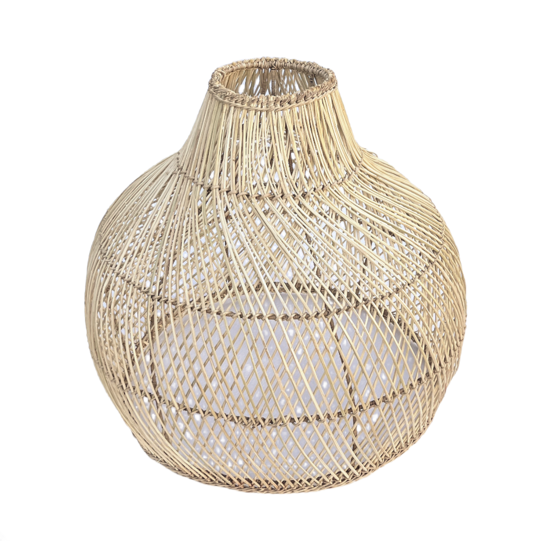 Bell Pendant Lampshade made from Malawi rattan cane - Large