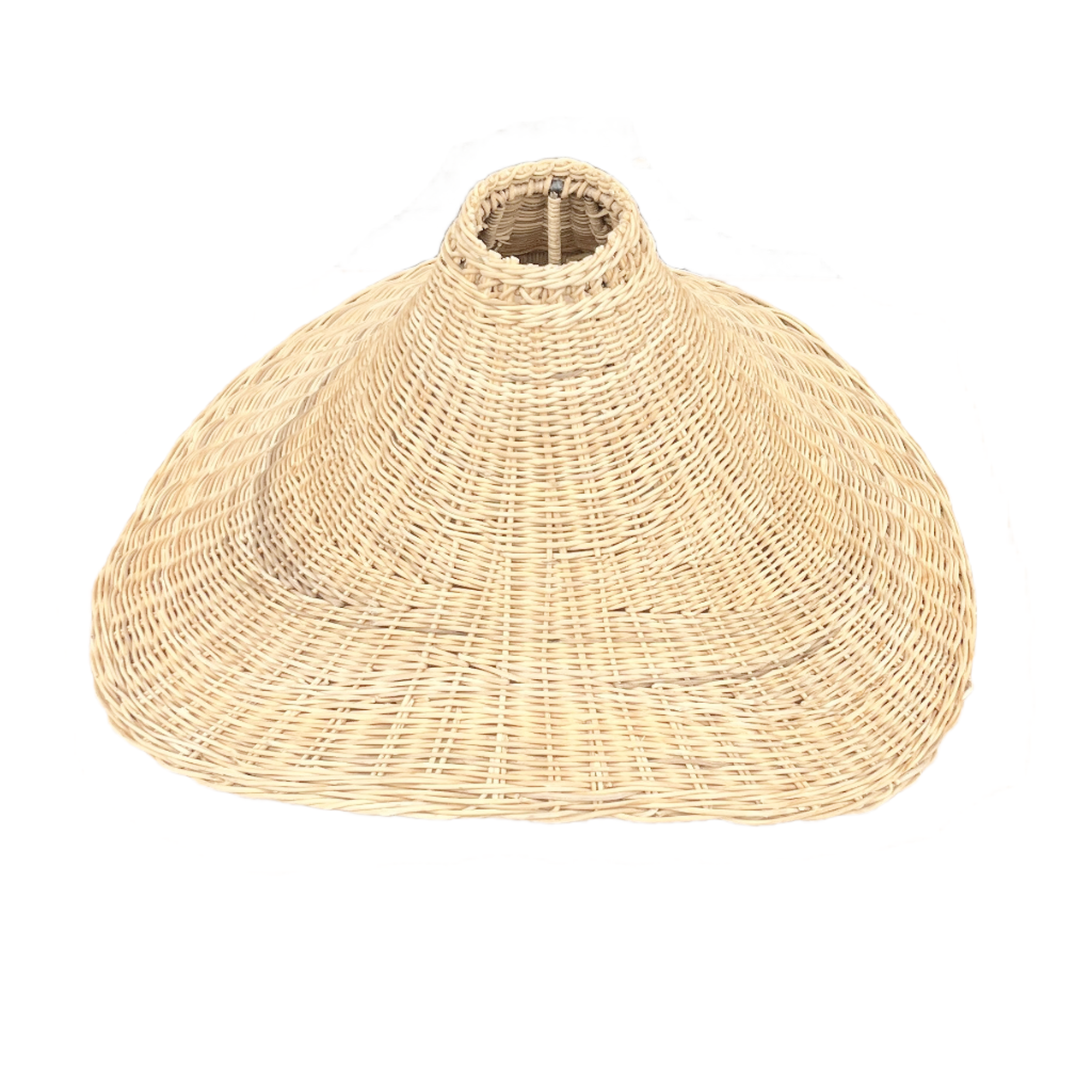 Transform your living space into a serene haven with our handcrafted Malawi Wave pendant lampshade. Made from Malawi cane by skilled artisans, its intricate weave patterns and organic shape create a captivating focal point. Experience the warm, dappled light and rich heritage of this unique piece, perfect for solo display or enchanting clusters.