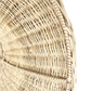 Transform your living space into a serene haven with our handcrafted Malawi Wave pendant lampshade. Made from Malawi cane by skilled artisans, its intricate weave patterns and organic shape create a captivating focal point. Experience the warm, dappled light and rich heritage of this unique piece, perfect for solo display or enchanting clusters.