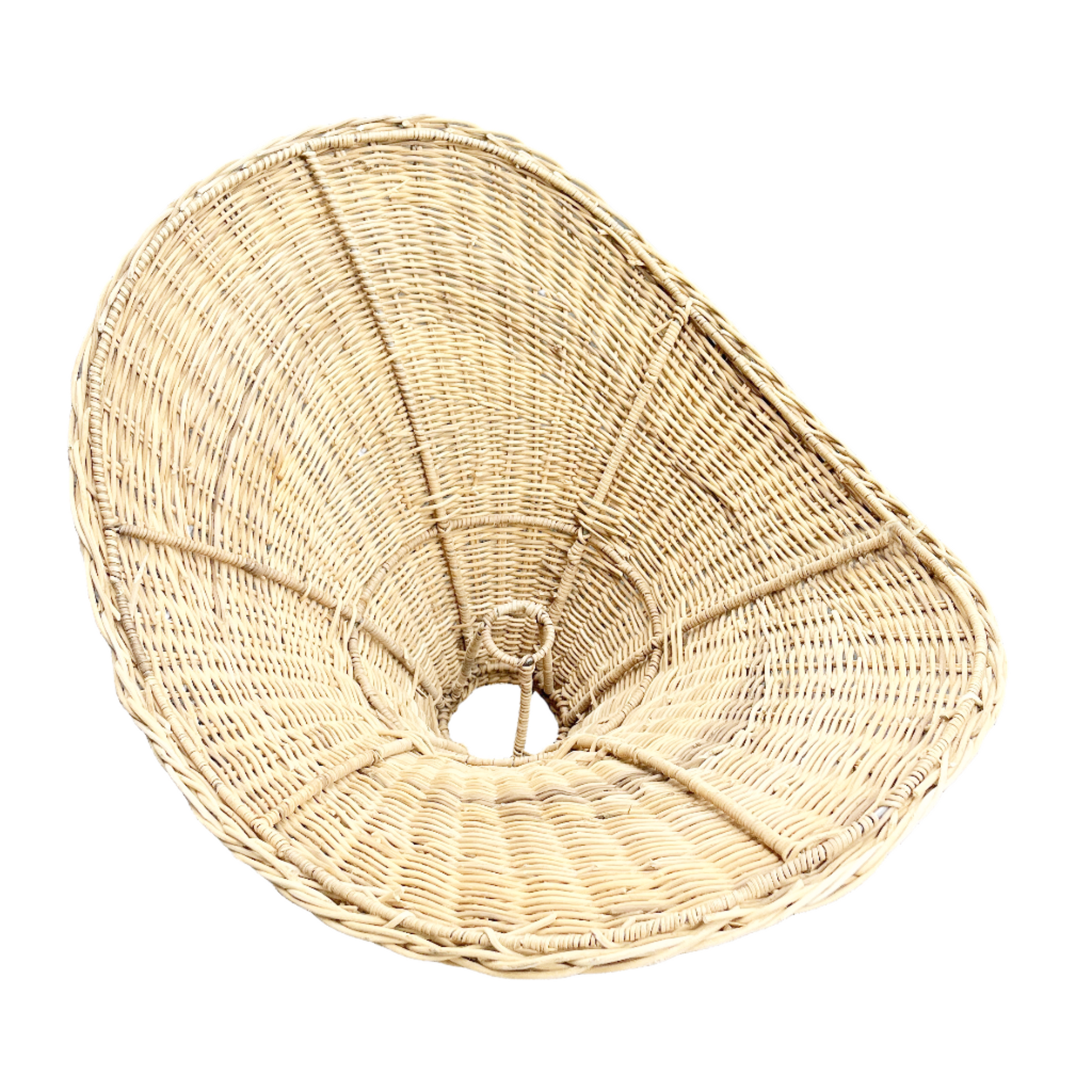 Transform your living space into a serene haven with our handcrafted Malawi Wave pendant lampshade. Made from Malawi cane by skilled artisans, its intricate weave patterns and organic shape create a captivating focal point. Experience the warm, dappled light and rich heritage of this unique piece, perfect for solo display or enchanting clusters.