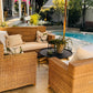 BOX Malawi Couch – One Seater hand weaved woven rattan cane chair malawi with cushion