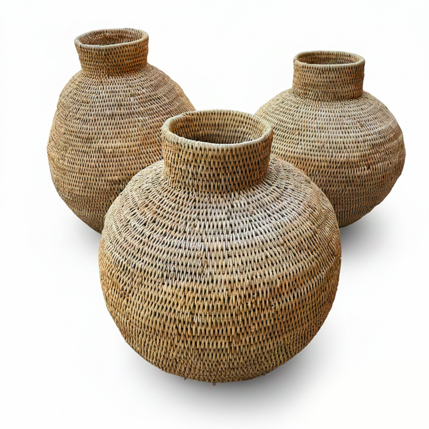 Collection of 3 Buhera Baskets