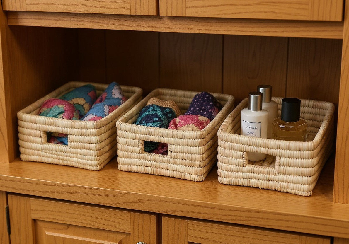 Cane Tray Baskets (Rectangular)