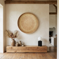 Round Ilala Cane Trays As Decor In A Farm House