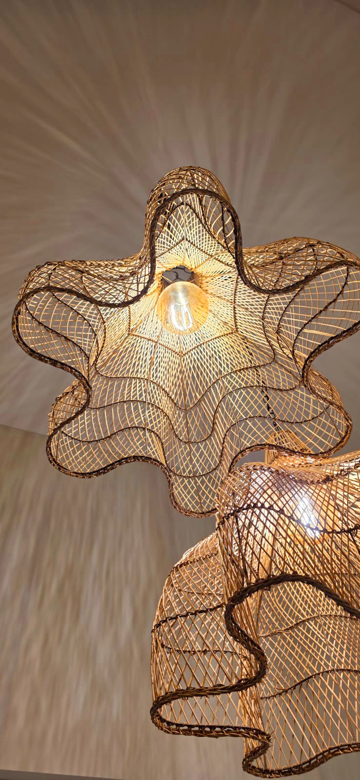 MalawiFurniture- Large Scallop Lampshades - Underside View