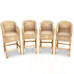 Classic Malawian cane bar stools with natural finishes. Handmade comfort. Authentic, natural tones bring a warm and inviting feel to any space. Close Up