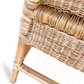 Classic Malawian cane bar stools with natural finishes. Handmade comfort. Authentic, natural tones bring a warm and inviting feel to any space. Close Up