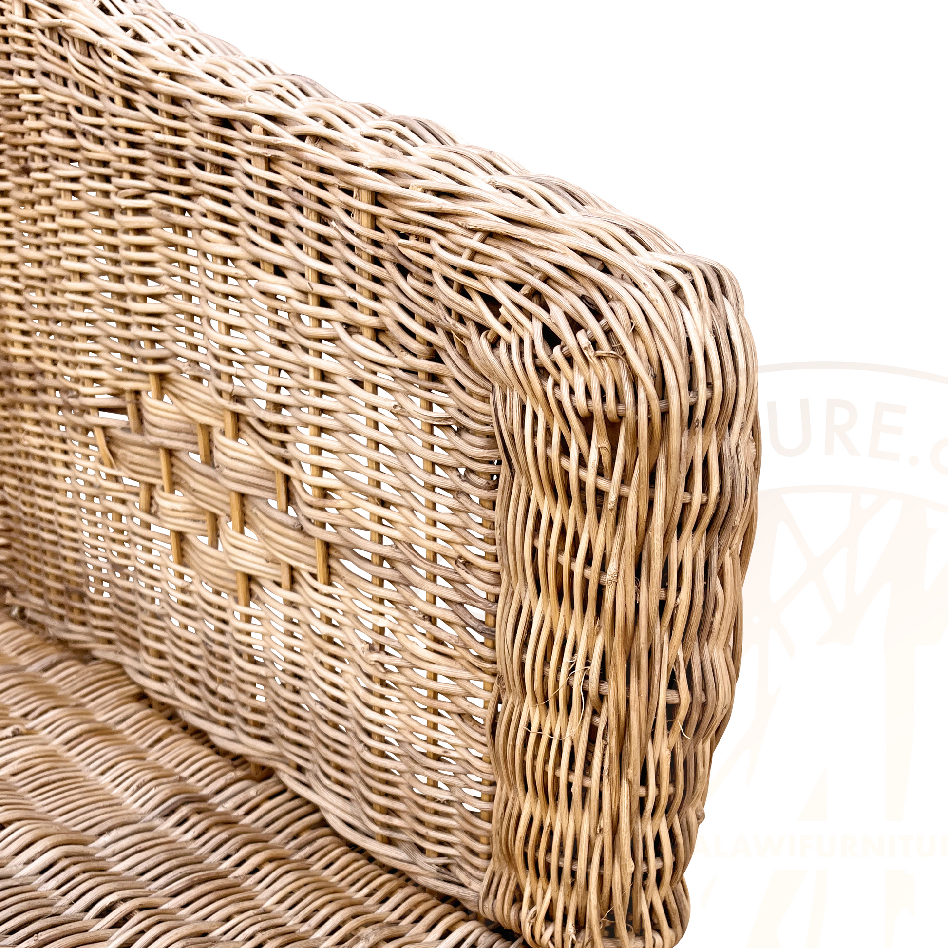 Classic Malawian cane bar stools with natural finishes. Handmade comfort. Authentic, natural tones bring a warm and inviting feel to any space. Close Up