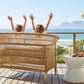 Malawi Furniture - 2 Seater Traditional Malawi Chair - Kids in the chair