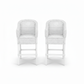 Malawi Furniture - 2 x Classic Bar Stools - Painted White