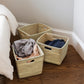 Square Woven Storage Basket malawi cane furniture decor blanket storage