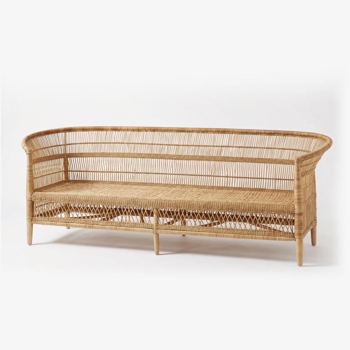 Malawi Furniture - 4 Seater Traditional Cane Chair Couch Without Cushion