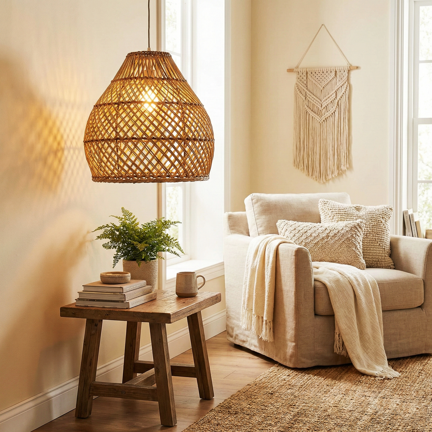 Bell Pendant Lampshade (X-Weave)