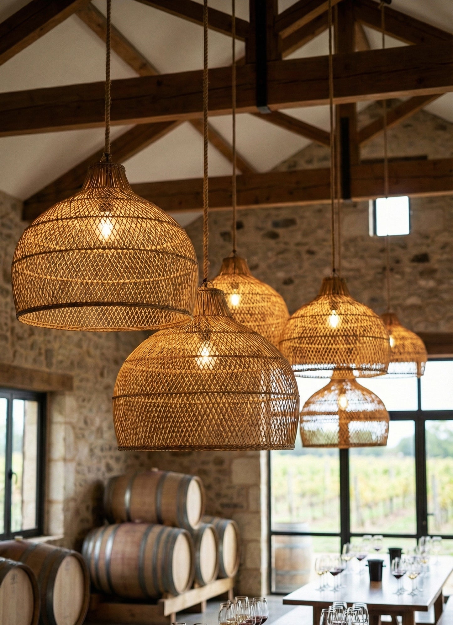 Bell Pendant Lampshade (X-Weave)
