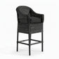 Malawi Furniture - Classic Bar Stool - Painted Black - Black Cushion