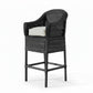 Malawi Furniture - Classic Bar Stool - Painted Black - With White Cushion