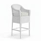 Malawi Furniture - Classic Bar Stool - Painted Black - With White Cushion