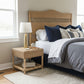 Malawi Furniture - Small Classic Bedside Table with Traditional Headbard