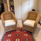 2 x Classic One Seater Malawi Chairs with Cushions. Authentic Malawian cane and craftsmanship from Malawi Furniture.