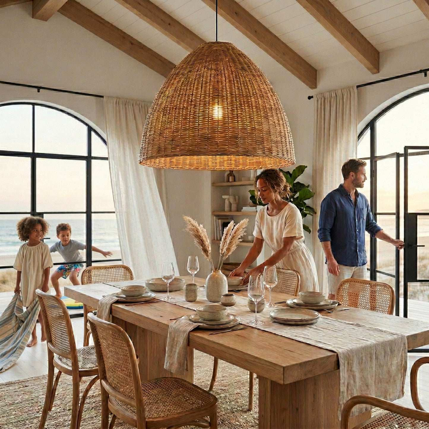 Dome Pendant Lampshade (Closed weave)