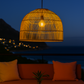 Malawi Furniture - Dome Straight Weave Pendent Lampshade in evening