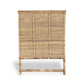 Malawi Furniture - Authentic and textural solid double sized headboard made from Malawi cane with matching cane bedside table. Headboard adds rich, organic texture to any bedroom. 