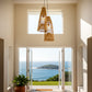Malawi  Furniture - Fishtrap Pendent Lampshade in entrance of coastal home