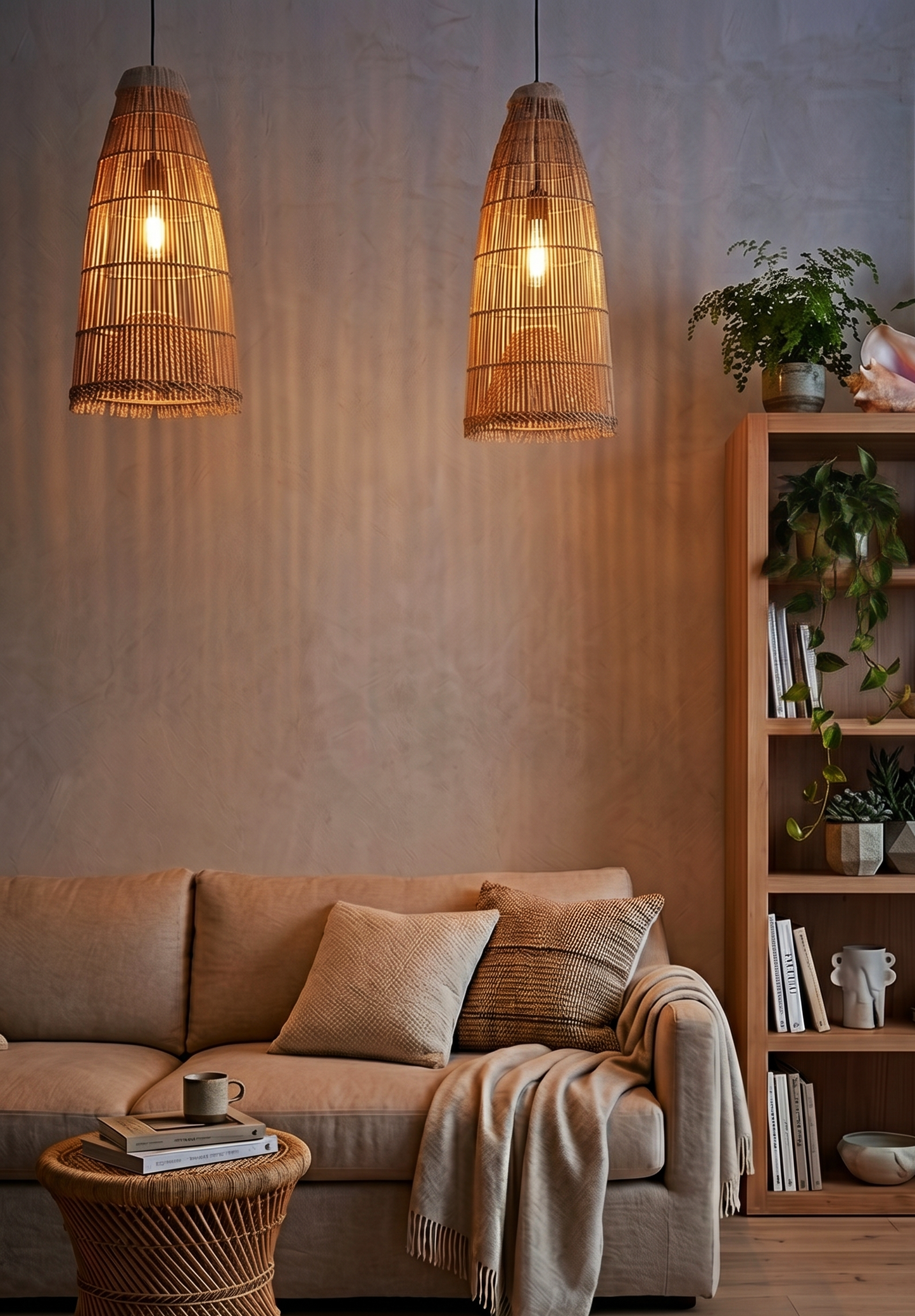 Fishtrap Woven Pendant Lampshade