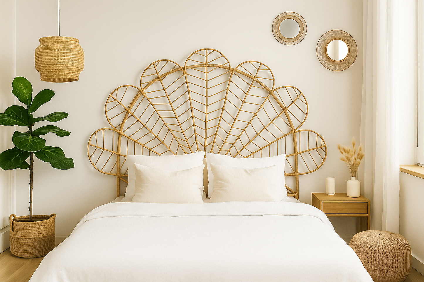 Cane Flower Headboard