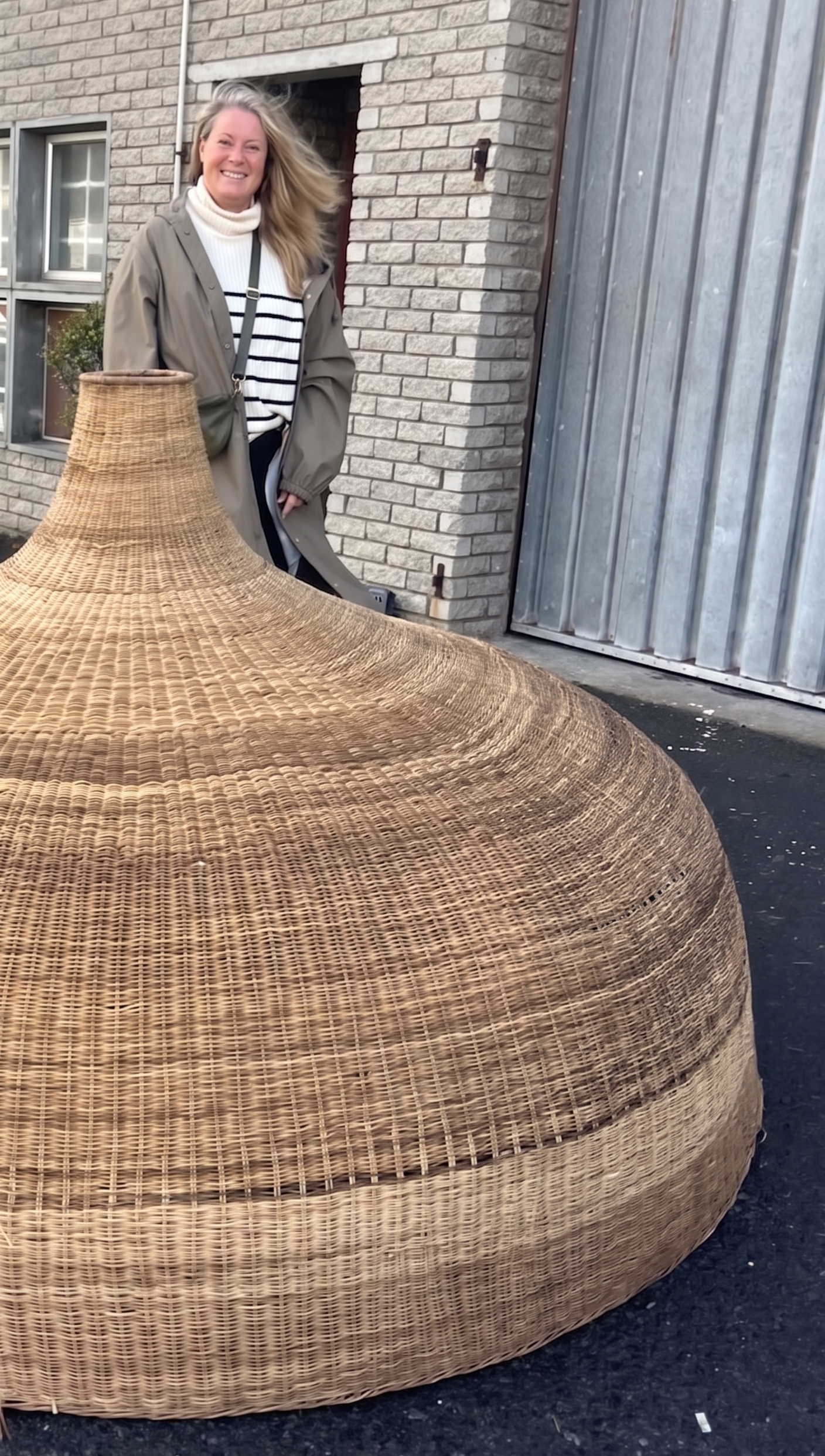 Giant Pendant Cane Lampshade (Closed Weave)