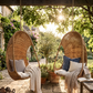 Malawi Furniture - Hanging Egg Chair Under Patio In Beautiful Garden