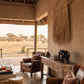 Boho grass wall hanging in safari lodge lounge. Malawi Furniture - Hanging Grass Wall Art - Londolozi