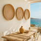 Round Ilala Cane Trays wall art decor
