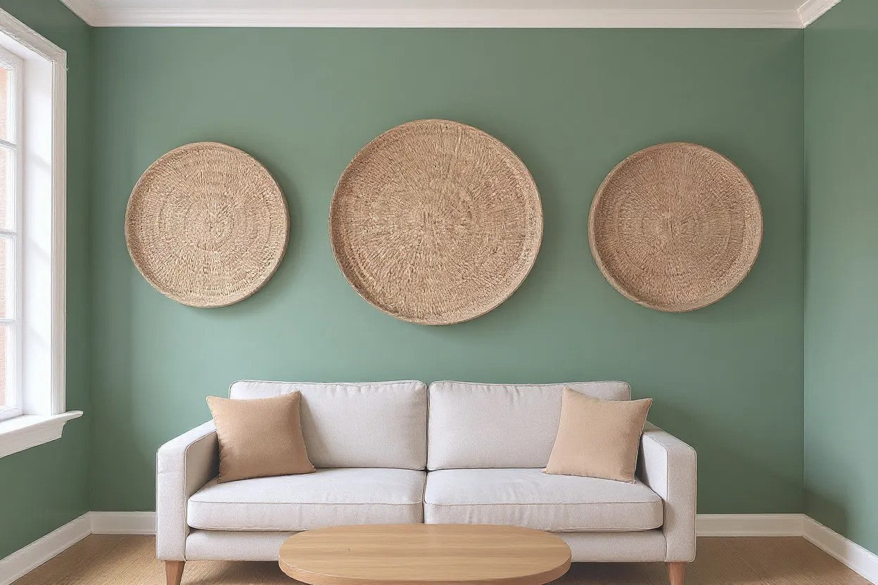 Round Ilala Cane Trays wall art decor