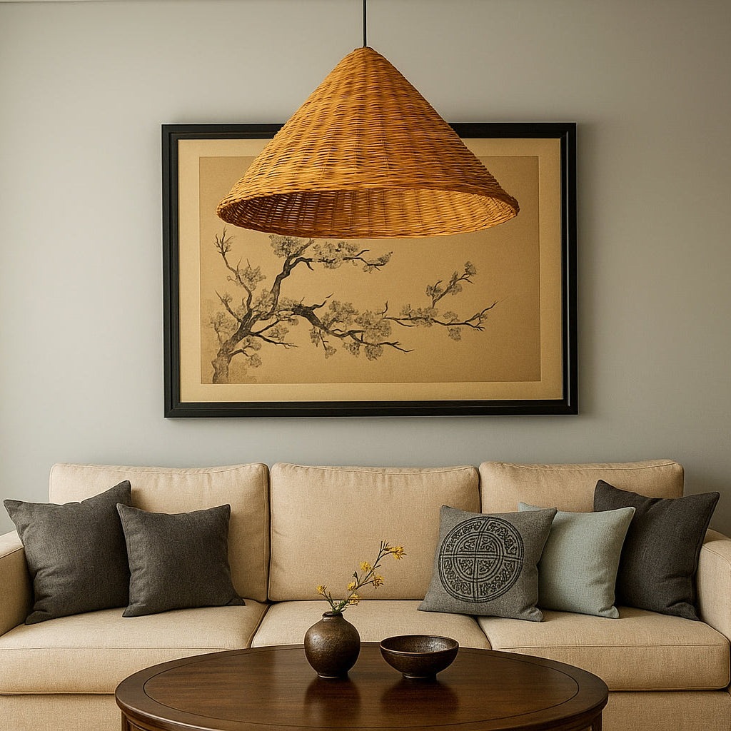 Kaya Pendant lampshade MALAWI WEAVE CANE