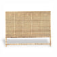Malawi Furniture - Authentic and textural solid king sized headboard made from Malawi cane with matching cane bedside table. Headboard adds rich, organic texture to any bedroom. 