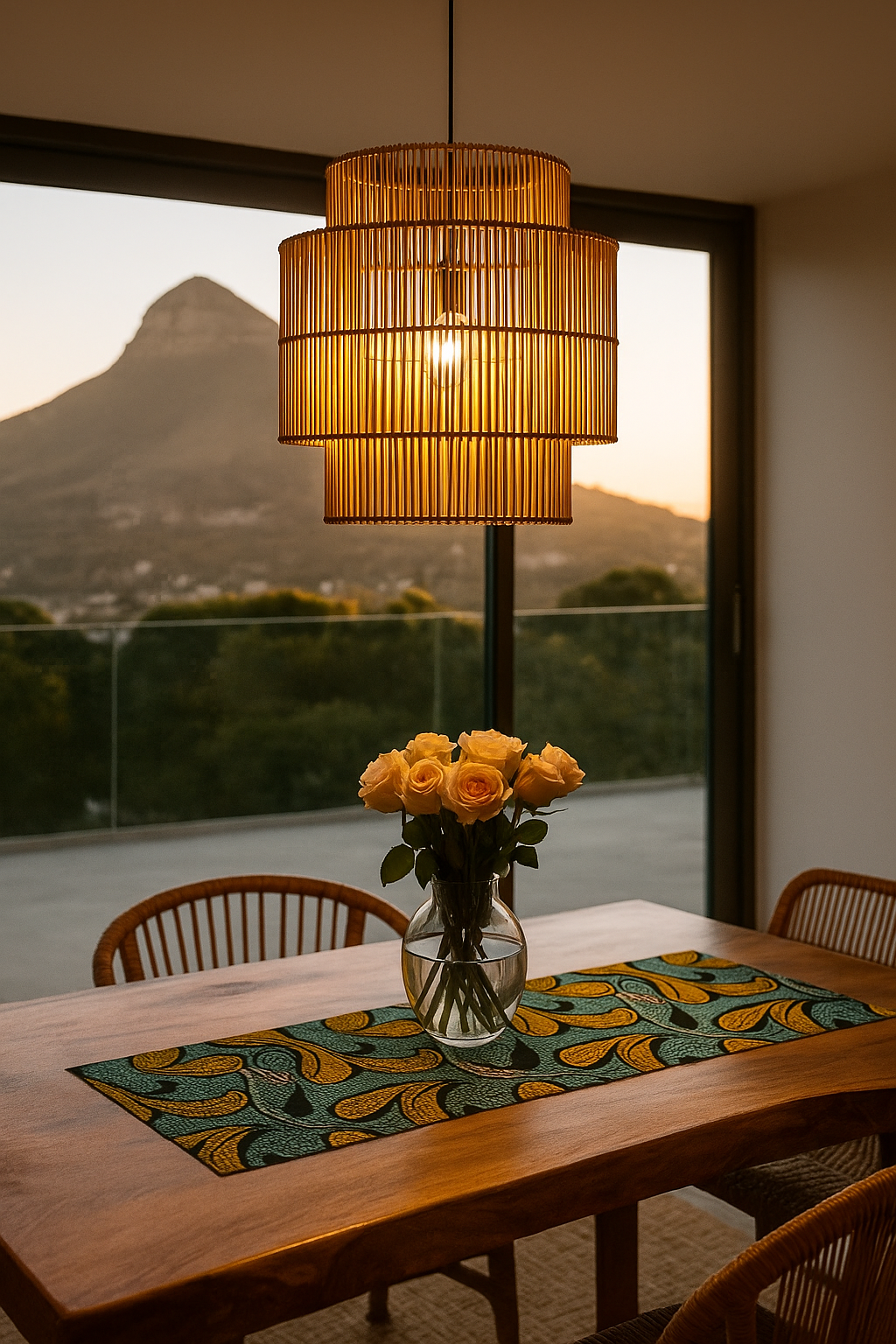 Malawi Furniture - Lantern Pendent Lampshade - Cape Town Dining ROom