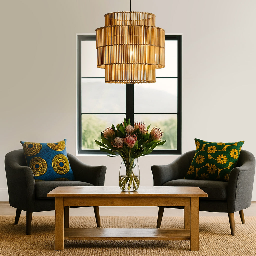 Malawi Furniture - Lantern Pendant Lampshade - Modern African Lounge
